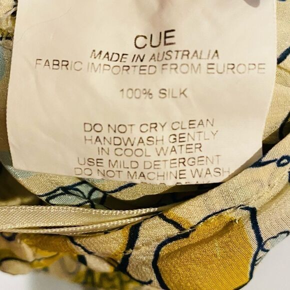 Cue Australia Floral Silk Open Back Dress Size 8 - Picture 8 of 10